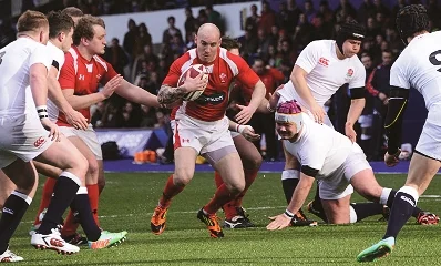 Wales Deaf Rugby Union centre Wes Pooley image courtesy & copyright Taliesin Coombes
