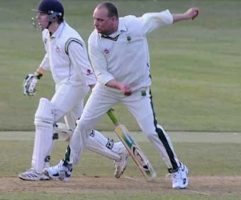 Pethers in full flight, club cricket