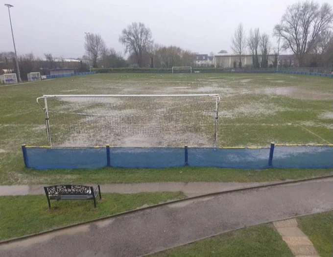 Cheltenham Saracens FC waterlogged image courtesy Saracens