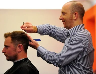Hyde Park Hair Shop proprietor Chris Horsfield at work