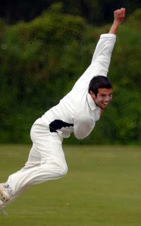 Bowling in Cornwall's Chris Hunkin