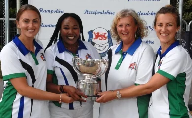 Devon four win national womens' bowls title 2018 image courtesy & copyright Bob Saunders