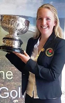 Megan Giles (St Mellion) Cornwall womens' golf champion image courtesy Nikki Hodge (Cornwall Ladies Golf Association)